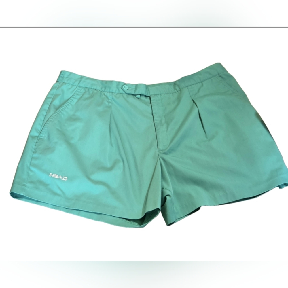 🍄Vintage Head Sportswear Teal Pleated Tennis Shorts Size 38